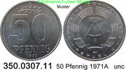 DDR Deutschland 50 Pfennig J. 1512 . 350.0307.11 -