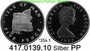 Isle of Man Insel Man 5 Pence *35a.1 KM35.1a Silber 417.0139.10 -