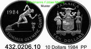 Jamaica Jamaika 10 Dollars *80 KM125 Oly'84 . 432.0206.10 -