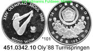 Korea South Südkorea 10.000 Won . *101 Oly´88 Turmspringen . 451.0342.10 -