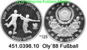 Korea South Südkorea 10.000 Won . *125 Oly´88 Fußballspiel . 451.0398.10 -