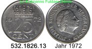 Netherlands Niederlande 25 Cents *67 KM183 . 532.1826.13 -