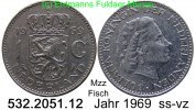 Netherlands Niederlande 1 Gulden *70 KM184a Mzz Fisch . 532.2051.12 -