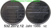 Netherlands Niederlande 1 Gulden *85 KM205 . 532.2072.12 -
