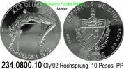 Cuba Kuba 10 Pesos 1990 *276 KM345 Oly´92 Hochsprung . 234.0800.10 PP