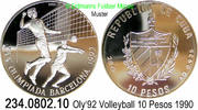 Cuba Kuba 10 Pesos *279 KM344 Oly´92 Volleyball . 234.0802.10 -