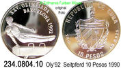 Cuba Kuba 10 Pesos *280 KM369 Oly´92 Seitpferd . -