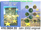 Irland 3,88 Euro Kursmünzensatz 2002 original. 416.0604.55