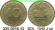 Deutschland BDL Bank Deutscher Länder 10 Pfennig J. 378