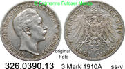Preußen 3 Mark J. 103 Wilhelmm II.