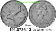 Canada Kanada 25 Cents *65.1 KM74.1 Caribou . 191.0736.13 -