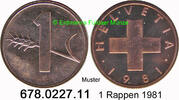 Schweiz 1 Rappen *41 KM46 . 678.0227.11 -