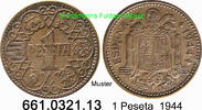 Spanien 1 Peseta *25 KM767 Wappenkranz . 661.0321.13 -