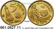 Spanien 5 Pesetas *168 KM919 hl.Jacob Santiago De Compostella . 661.0827.11 -