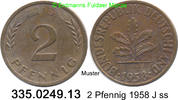 BRD 2 Pfennig J.381 . 335.0249.13 -