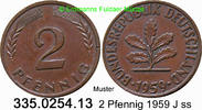 BRD 2 Pfennig J.381 . 335.0254.13 -
