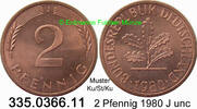 BRD 2 Pfennig J.381a . 335.0366.11 -