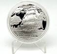 Belarus 20 Rubles 2010 USS CONSTITUTION Sailing Ships Hologram Silver Coin