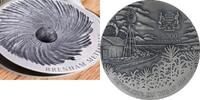 World Coins 5000 Francs Chad BRENHAM Meteorite Art 5 Oz Silver Coin With Box Coa -