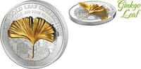 Canada Coins Samoa 10$ Gold Leaf Collection 3D Ginko 1 oz Silver Proof Coin 2 -
