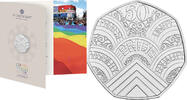 European Coins Great Britain UK 2022 50p 50 Years of Pride LGBTQ+ Brilliant Uncirculated Coin -