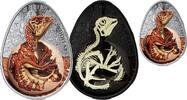 Canada Coins 2019 $ Canada $20 Dinosaur Hatching Hadrosaur Egg Shape 1oz Pure Silver Coin -