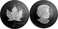Canada Coins Canada 50$ Rhodium-Plated Incuse Silver Maple Leaf 3 oz. Pure Silver Coin -