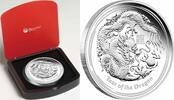 World Coins Australia 30$ DRAGON Lunar Year Series 1 Kilo Silver Proof Coin Perth Mint -