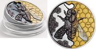 World Coins Mongolia 2000 Togrog Mechanical Bee Clockwork Evolution 3 oz Silver Coin -