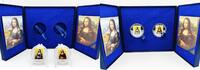 World Coins Fiji 10$ MONA LISA SIBLINGS Sisters Jewels of Art Ruby Silver 2 Coin Set -