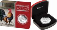 World Coins Australia 0.5$ Lunar Series II Year of the Rooster 1/2oz Silver Proof Coin -