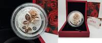 World Coins Samoa 2021 25$ Golden Flower Collection ROSE 1 Kilo 1 KG Silver Proof Coin -