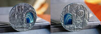 World Coins Niue Secrets of Lichtenstein Crystal Art 2oz Silver Coin with Stone 1 -