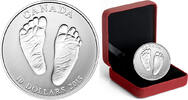 World Coins 2015 $ CANADA $10 Welcome to the World Baby Feet Baby Gift 1/2 oz Silver Coin -