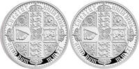 European Coins Crown Great Britain UK 2021 £10 Gothic QUARTERED ARMS 5oz Silver Coin Royal Mint -