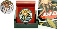 Canada Coins Tuvalu 1$ Deadly & Dangerous Tarantula SPIDER 15 1 Oz Silver Proof Coin -