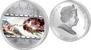 World Coins Cook Masterpieces of Art Creation of Adam Michelangelo 3 oz Silver Coin 3 -