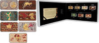 World Coins 1000 Franc Gabon 2014 - 7 x CFA The Global Art Collection Silver Proof Set -