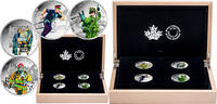 World Coins Canada 2016 - 4 x 15$ National Heroes Firefighter 4 Silver Coins Subscription -