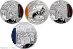 World Coins Niue Mysteries of History AMBER ROOM HOLY GRAIL ARK Silver Coin SET 3 x 2 oz -