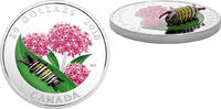 Canada Coins 2018 Canada 20$ Murano Glass Little Creatures Caterpillar 3 Silver Coin