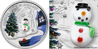 Canada Coins Canada 20$ Murano Venetian Glass Snowman 1 oz Pure Silver Coin #2 -