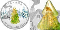 Canada Coins Canada 20$ Murano Glass Snow Covered Tree 1 oz Pure Silver Coin #4 -