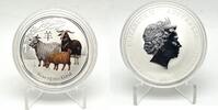Australia 1$ 2015 Year of the GOAT Lunar Series II 1 oz Silver Coin COLOR  129,99 EUR  zzgl. 7,00 EUR Versand