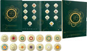 Australia 2$ 35th Anniversary 14 x Coin Collection RED POPPY HONEY BEE -