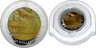 World Coins Cook Islands 25$ Mississippi Steamboat Mother Of Pearl 5 Oz Silver Coin -