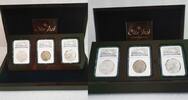 World Coins BOLIVIA SPAIN Sao Jose NGC Shipwreck Effect 3 x   Silver Coin Box 8 Reales  