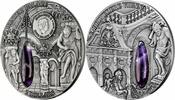 World Coins Niue Island 2$ Winter Palace II Belvedere Vienna 2 oz Silver Coin Amethyst -