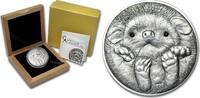 World Coins Mongolia 500 Togrog Wildlife Protection Long-Eared Hedgehog Silver Coin -