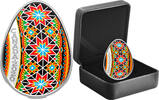 Canada Coins Canada 20$ Traditional Ukrainian Pysanka Egg Shape 1oz Silver Coloured Coin -